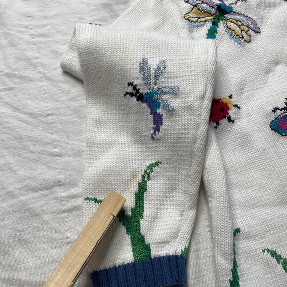 Vintage Talbots Petites Butterfly Insects Knit Cardigan Sweater Sz Small Women's - Picture 5 of 6